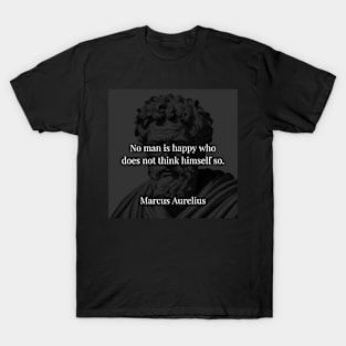 Marcus Aurelius's Perception: Happiness Anchored in Self-Perception T-Shirt